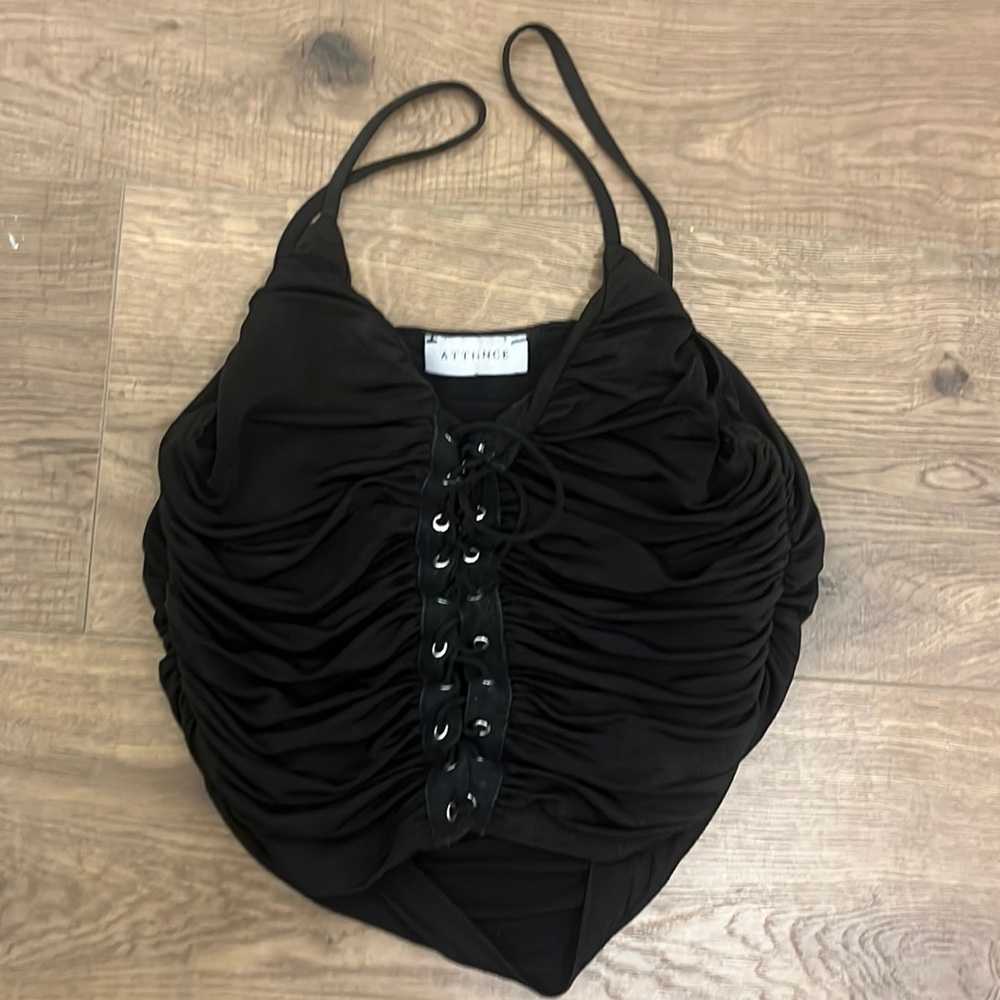 Cropped tank top.